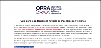 Guía para la redacción de noticias de incendios con víctimas